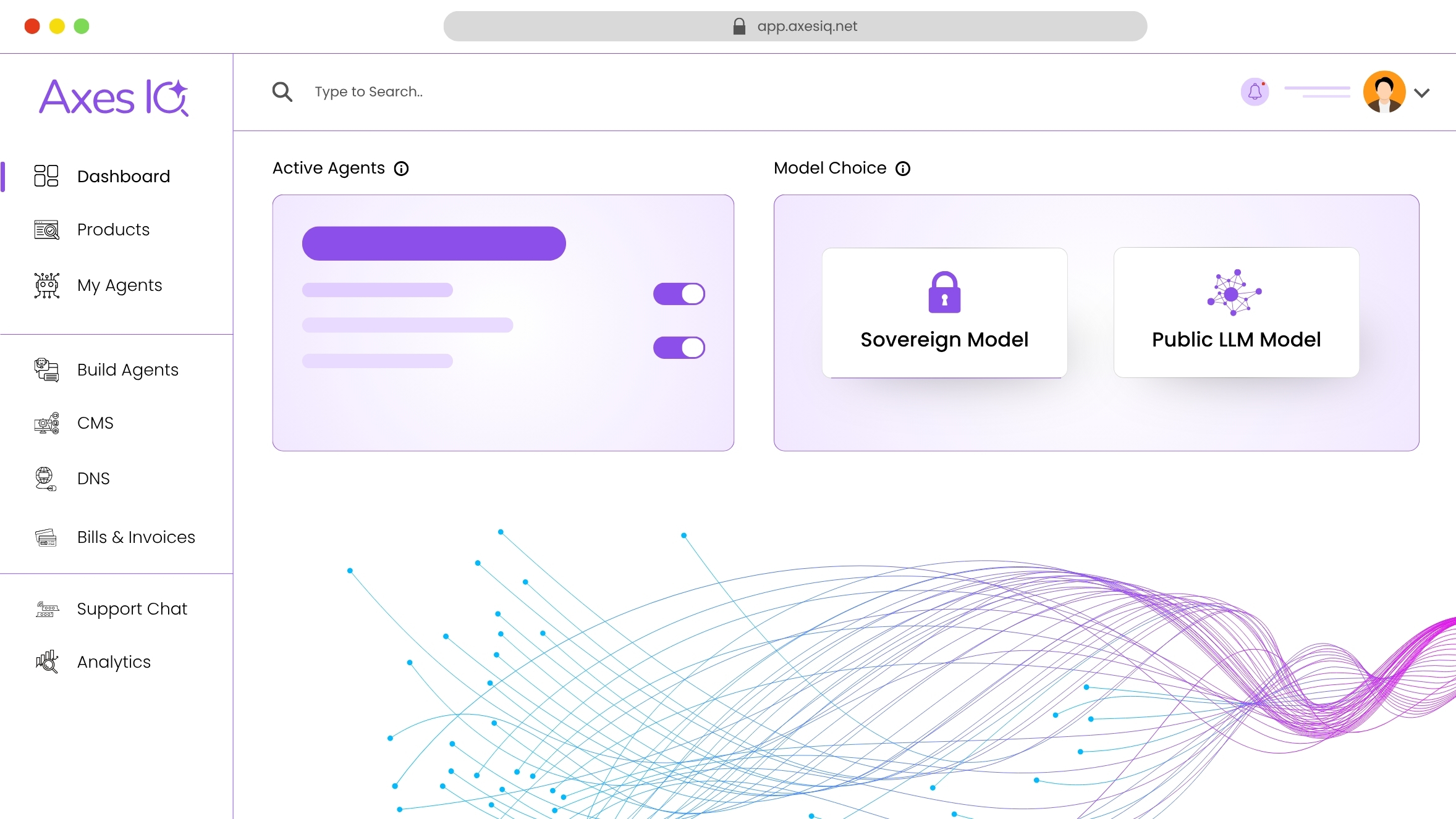 Axes IQ platform dashboard